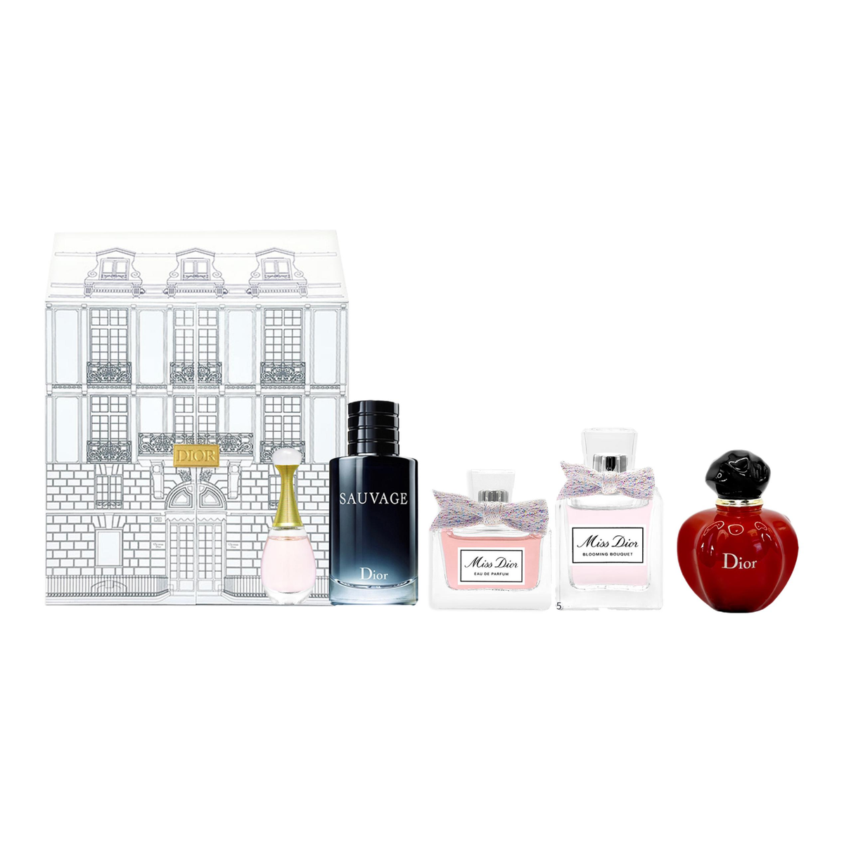 DIOR [Near-expiry] Montaigne Tuileries Château Perfume Sample Gift Set Eau de Toilette EDP Eau de Toilette EDT 5-Piece Set [Valid for no less than 3 months]