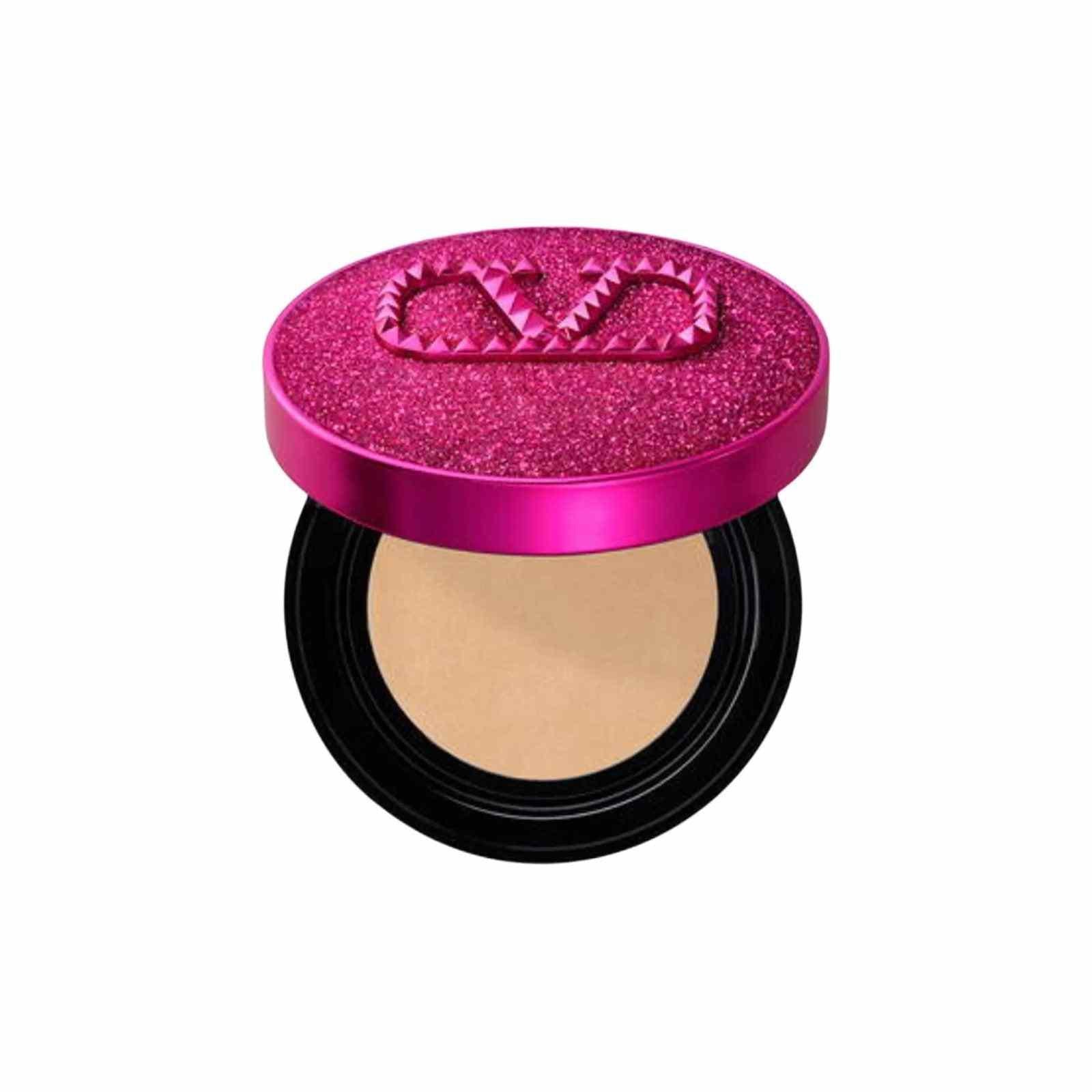 فالنتينو Valentino Beauty Fantasy Pink foundation cream with shimmering pink compact and natural coverage