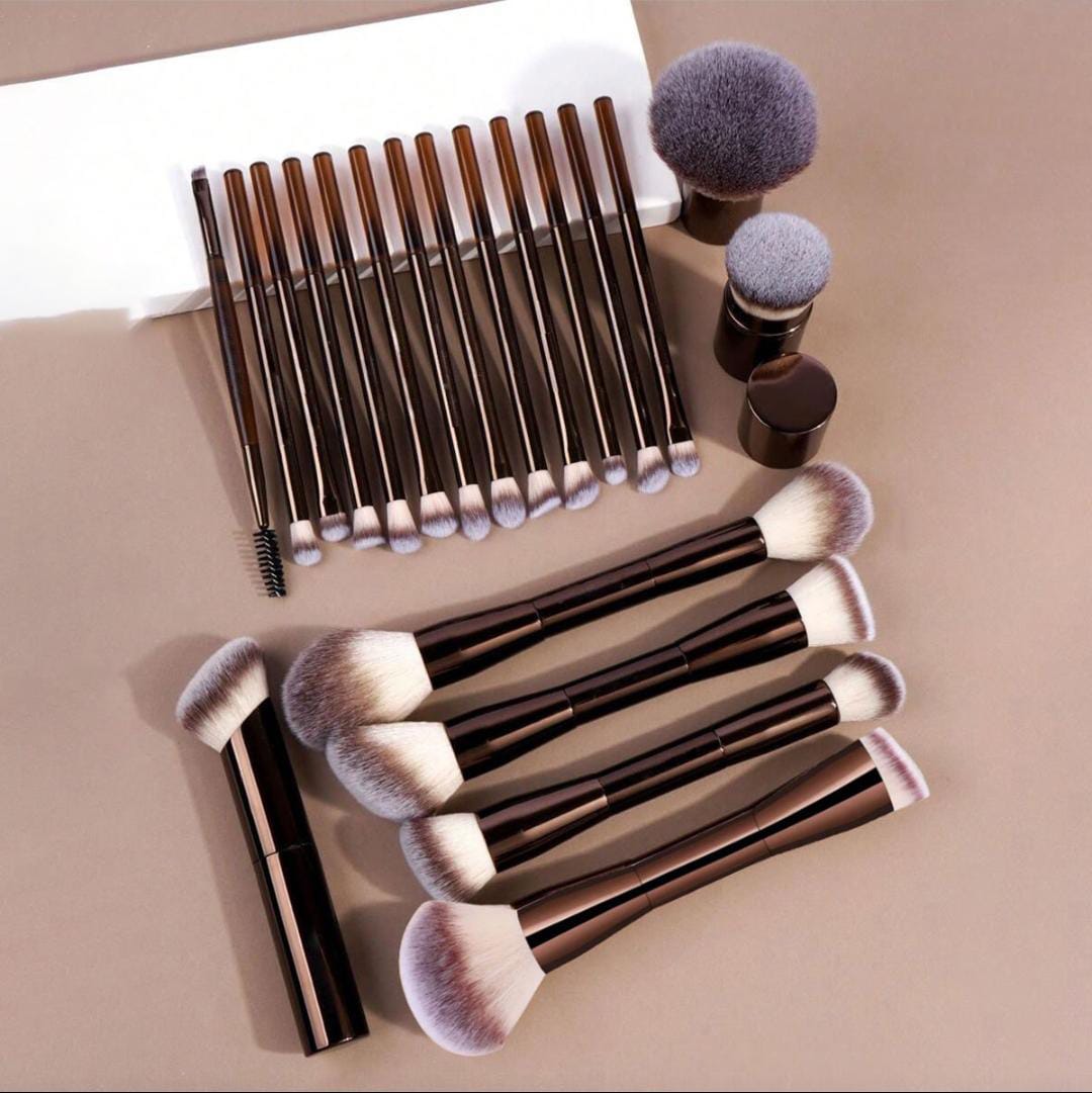 Yi Silong 20 full aluminum coffee brown series makeup pack brush