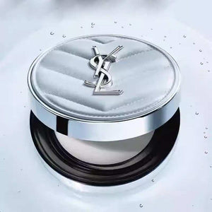 YSL Cushion Foundation Duo - Powder & Ice Transparent for Flawless Glow.