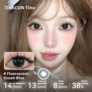 Bright ocean-blue lenses with a luminous finish for a striking and refreshed eye look.