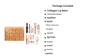 CT Charlotte Beauty Treasure Chest Makeup Set 2025 Christmas Collection Easy to Apply Pigment Twelve-Piece Set Birthday Gift Christmas Gift for Girlfriend