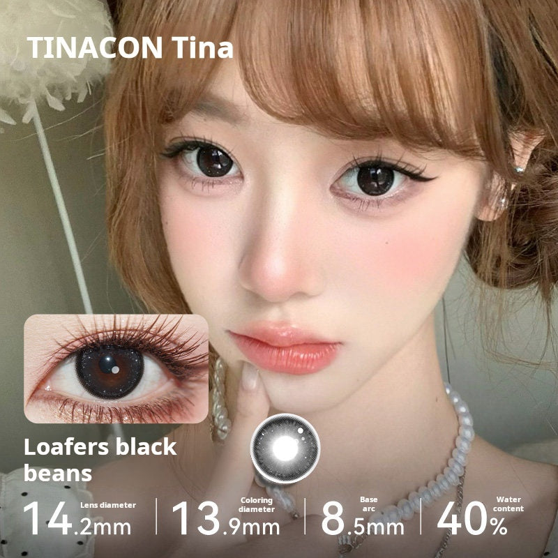 Deep black cosmetic lenses that give the eyes a larger, more defined, and youthful look.