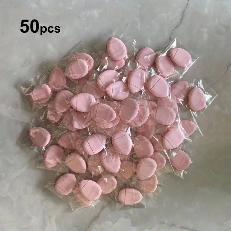 50pcs Mini Finger Sponge Powder Puff Pink Mini Size Finger P