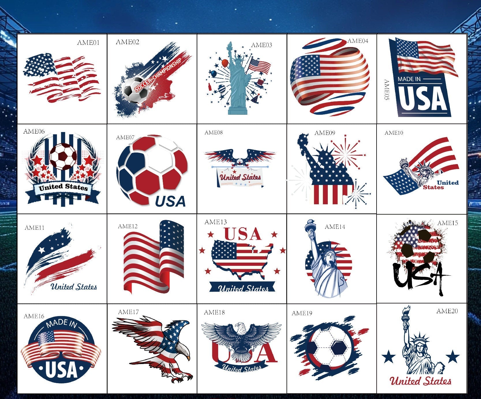 تاتو مؤقت World Cup بتصاميم منتخبات متنوعة وعالية الجودة.