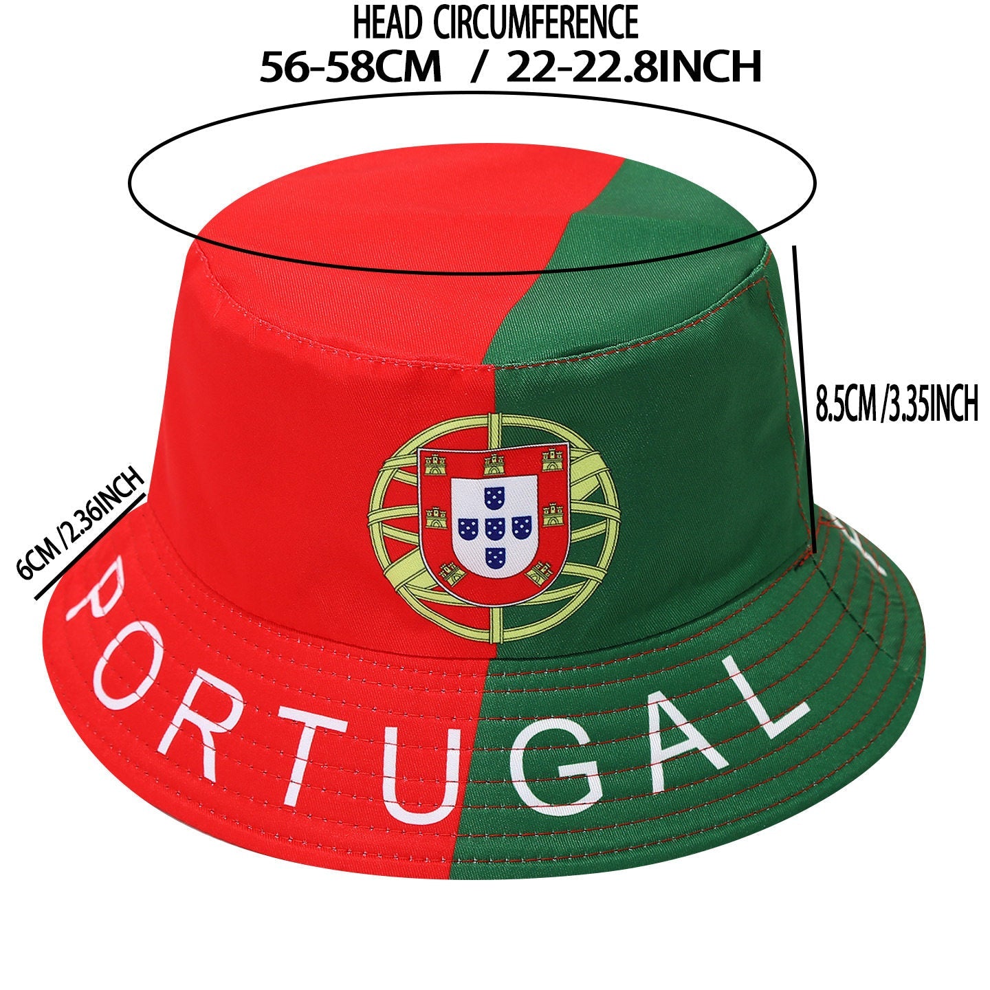 قبعة Bucket Hat بتصميم أعلام الدول لمشجعي كأس العالم.