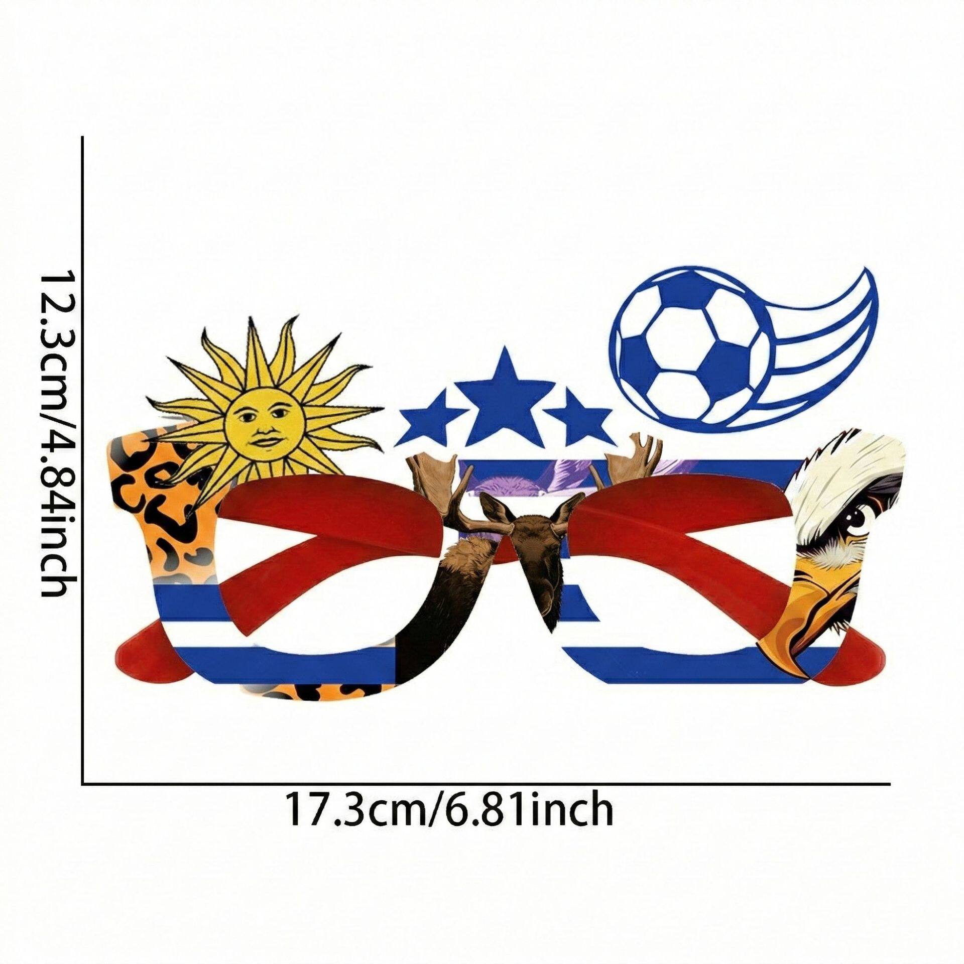 نظارات احتفالات World Cup بتصاميم أعلام دول متنوعة.