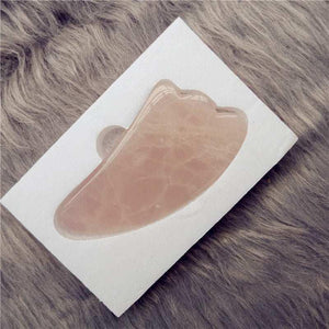 Natural Jade Gua Sha Scraper Board Massage Rose Quartz Jade.