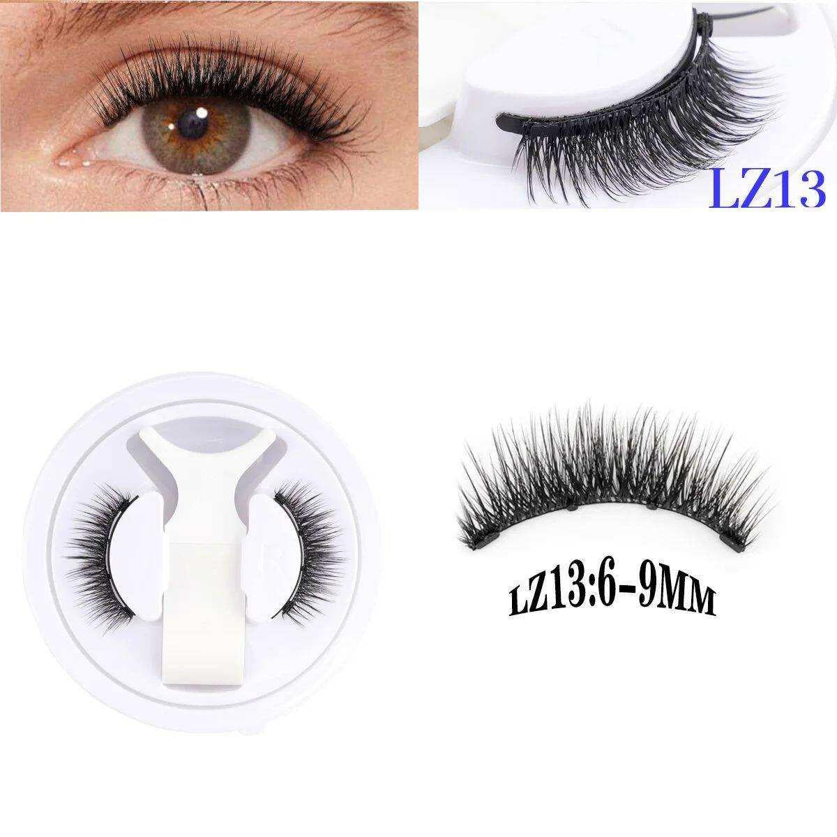 Magnetic eyelashes kit with 3D faux mink reusable glue-free lashes and applicator for natural voluminous look