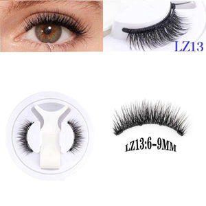 Magnetic eyelashes kit with 3D faux mink reusable glue-free lashes and applicator for natural voluminous look