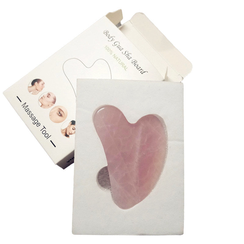 Natural Jade Gua Sha Scraper Board Massage Rose Quartz Jade