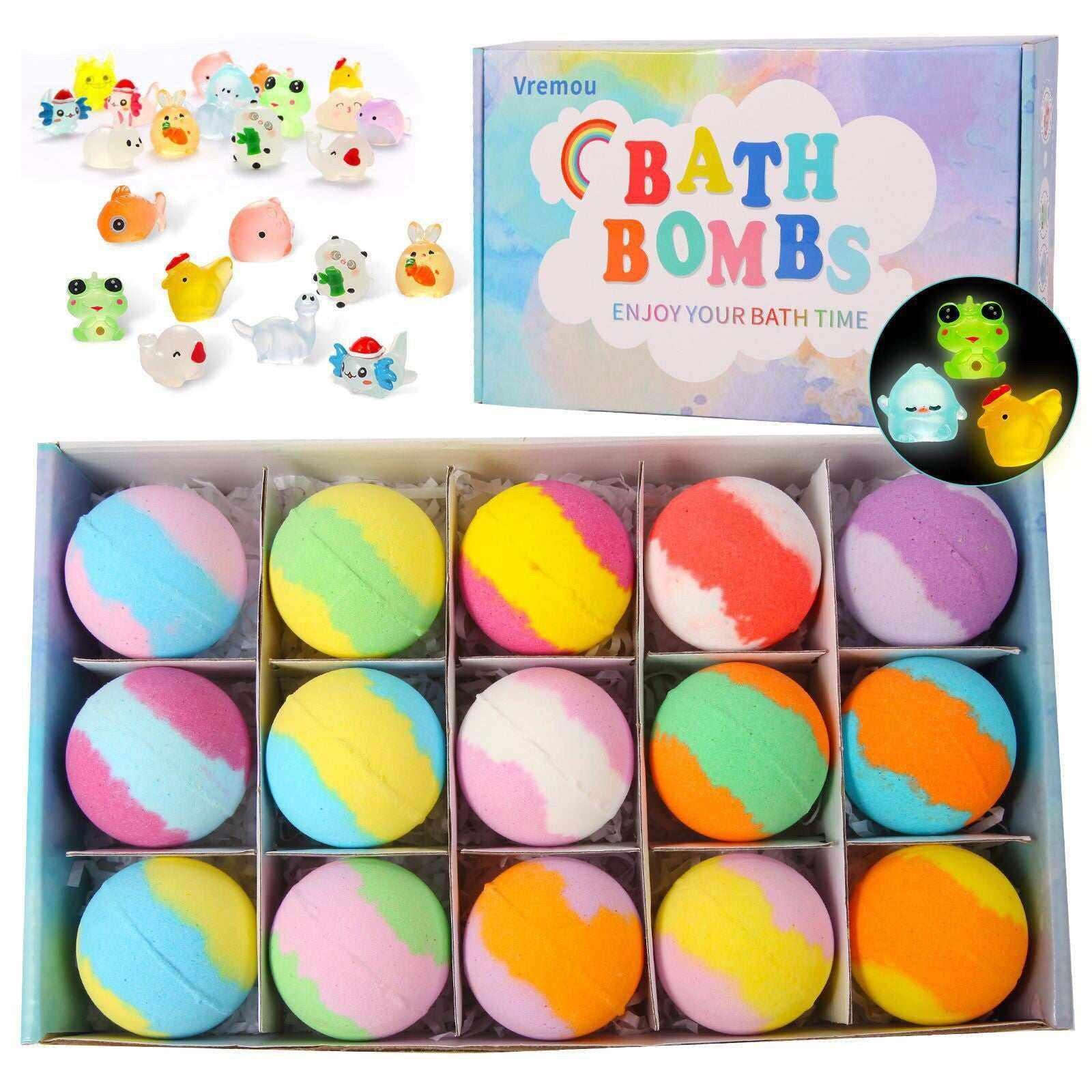 Colorful crystal bath salt ball sets with hidden zodiac toys, the best bath toys for children
