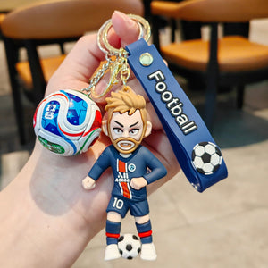 ميدالية مفاتيح Football بتصميم لاعبي كرة القدم المحترفين.