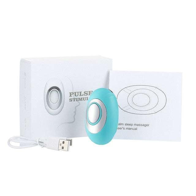 Smart EMS Pulse handheld sleep aid device with 15 intensity levels for insomnia and anxiety relief