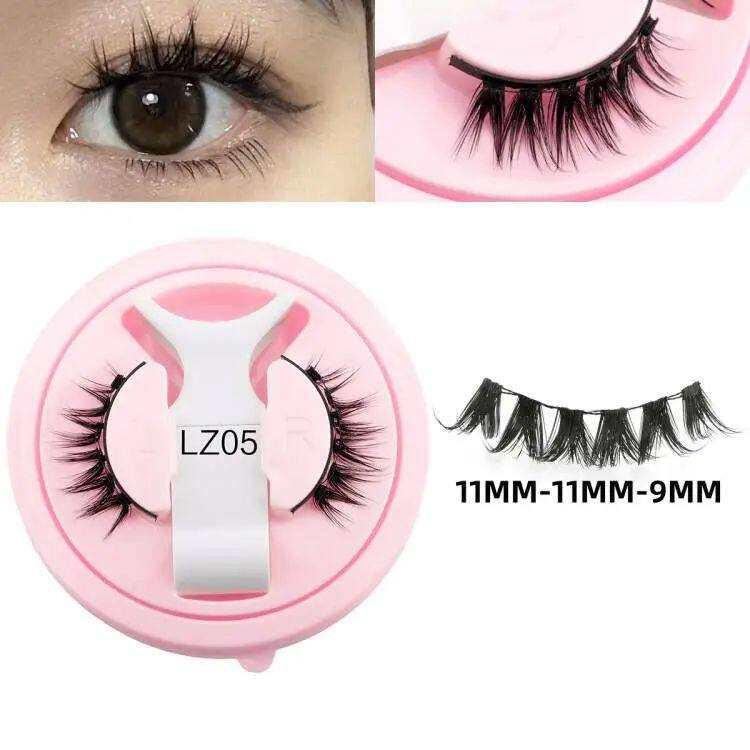Magnetic eyelashes with applicator kit featuring reusable glue-free 3D faux mink lashes for natural volume