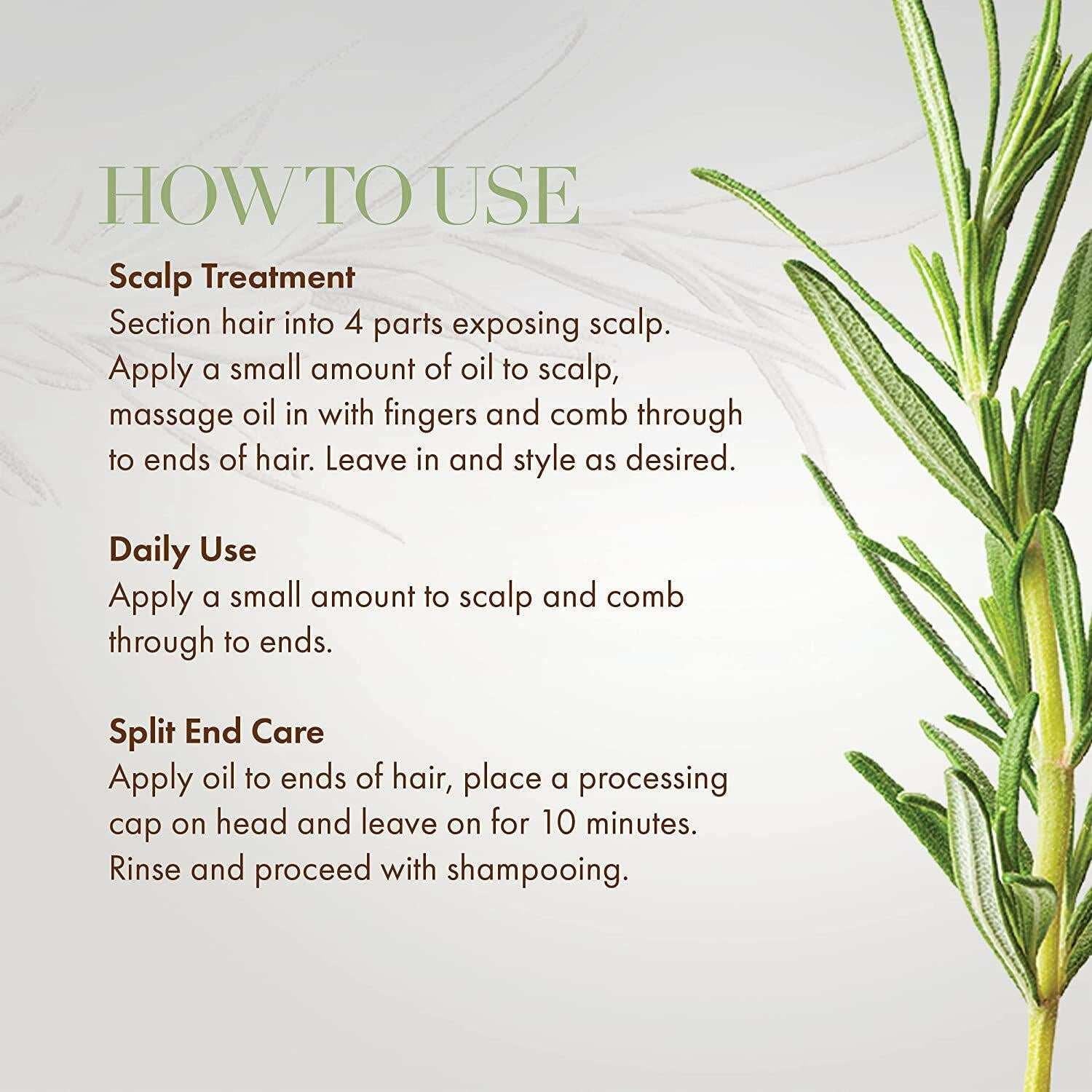 Mielle Rosemary Mint Scalp & Hair Growth Essential Oil – Infused with Biotin & Essential Oils | Nourishing Treatment for Hair Growth, Split Ends & Dry Scalp | 2 fl. oz.