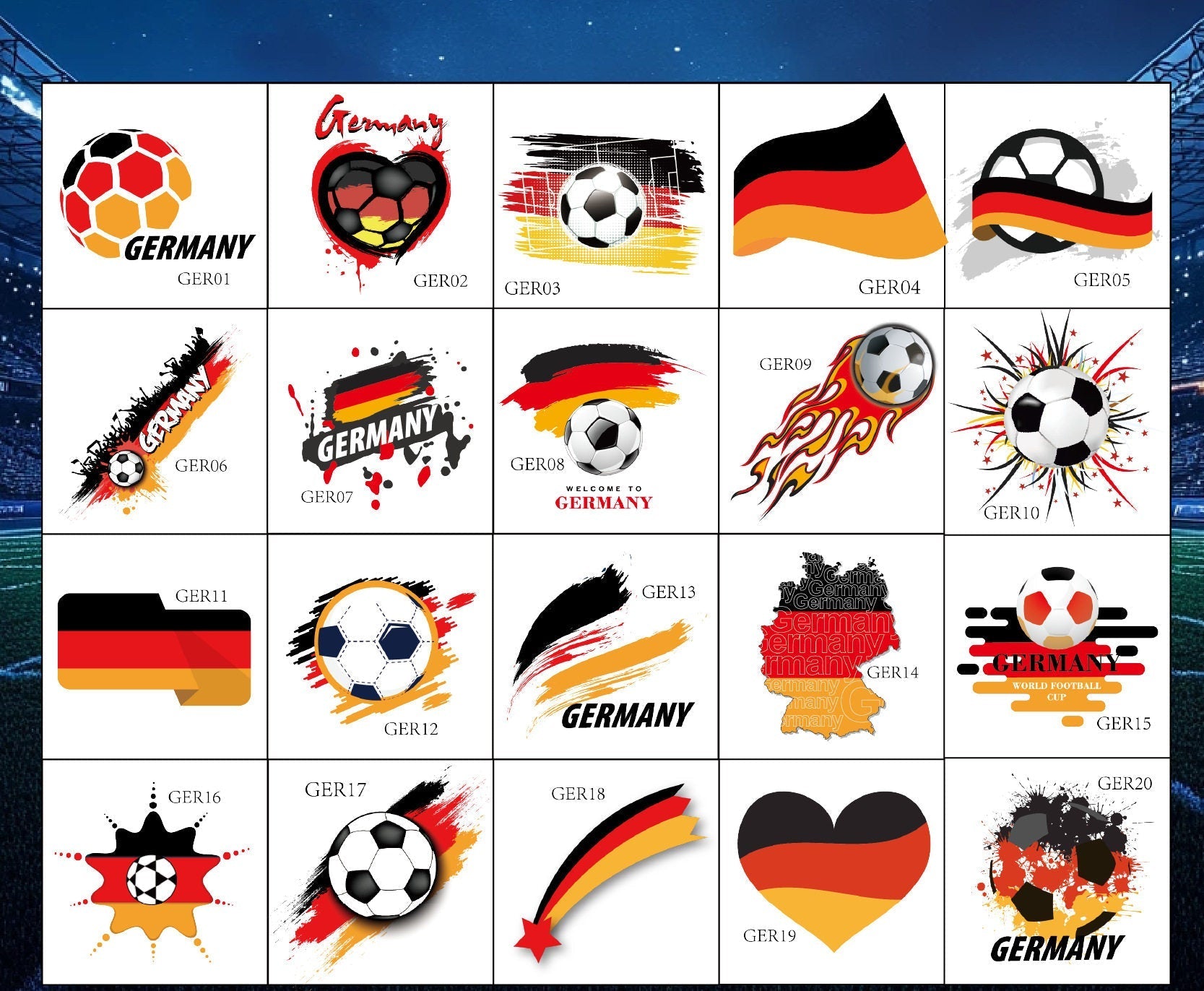 تاتو مؤقت World Cup بتصاميم منتخبات متنوعة وعالية الجودة.