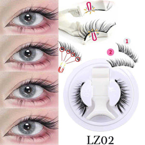 Magnetic eyelashes kit with reusable 3D faux mink lashes and applicator for natural volume and easy glue-free wear