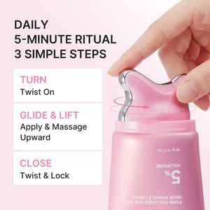 Cross-border TK Hot Item PDRN Collagen Neck Cream Neck Gua Sha Massage Cream with Volufiline 5%