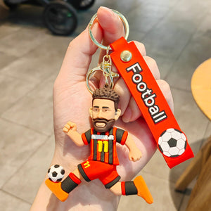 ميدالية مفاتيح Football بتصميم لاعبي كرة القدم المحترفين.