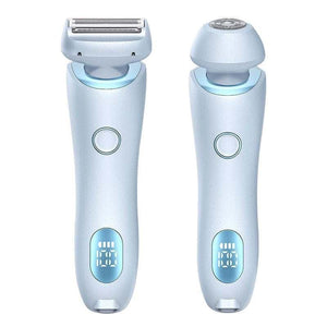 Waterproof electric razor for facial hair remover electric squeegee for women Blue wet hair removal razor.