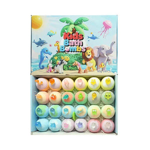 12pcs*60g Kids Bath Balls Marine Toy Scented Bath Salt Balls Explosive Essential Oil Bath Balls Bubble Bubble Bombs.