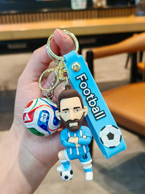 ميدالية مفاتيح Football بتصميم لاعبي كرة القدم المحترفين.