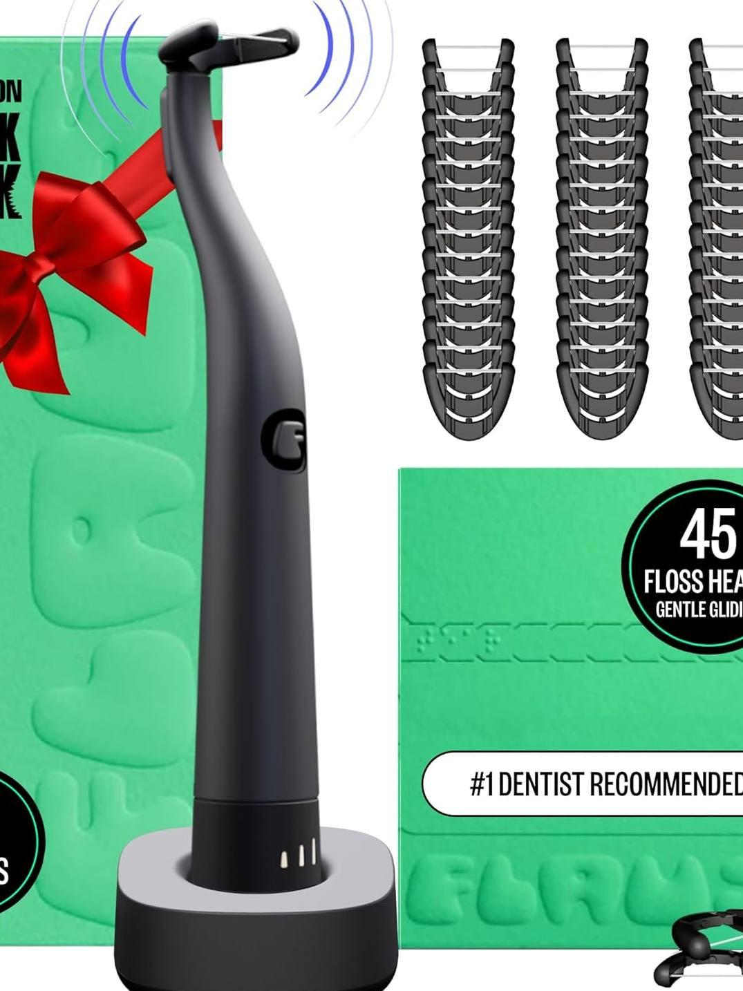 FLAUS Electric Flosser 3-speed 45 replacement head water flosser stick.
