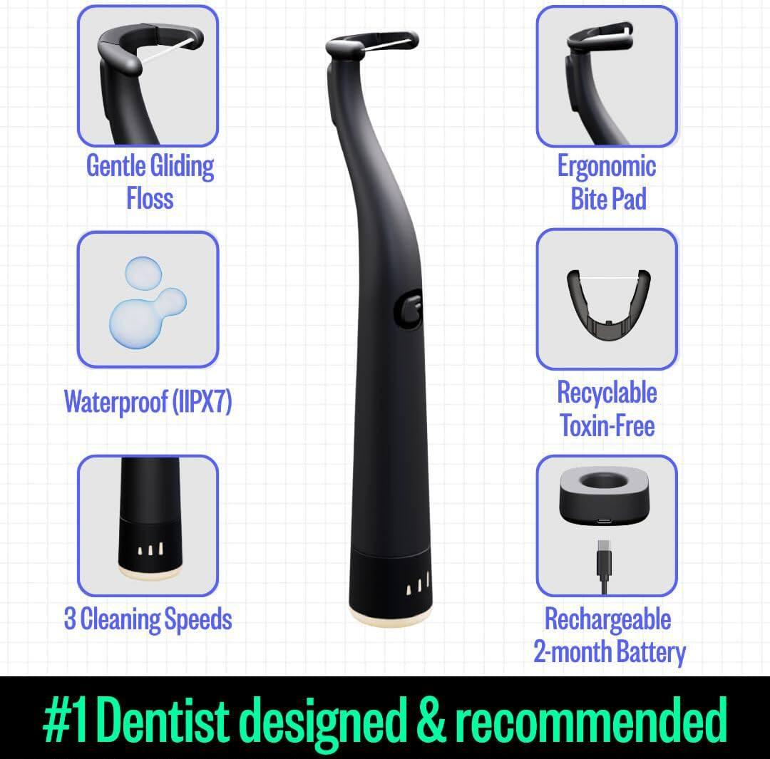 FLAUS Electric Flosser 3-speed 45 replacement head water flosser stick.