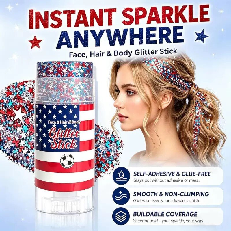 Sequin glue sticks, concert music festival glitter film beauty tools, facial makeup for sports matches, parties, and photo props.