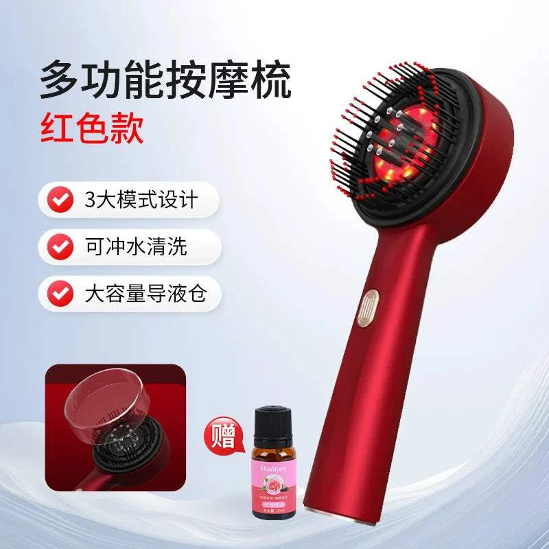 Electric Scalp Massager & Liquid Hair Oil Applicator Brush.