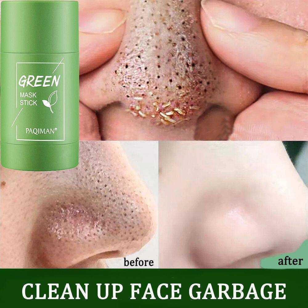 Green Tea Deep Cleansing Face Clean Mask stick for all skin types targeting pores and blackheads
