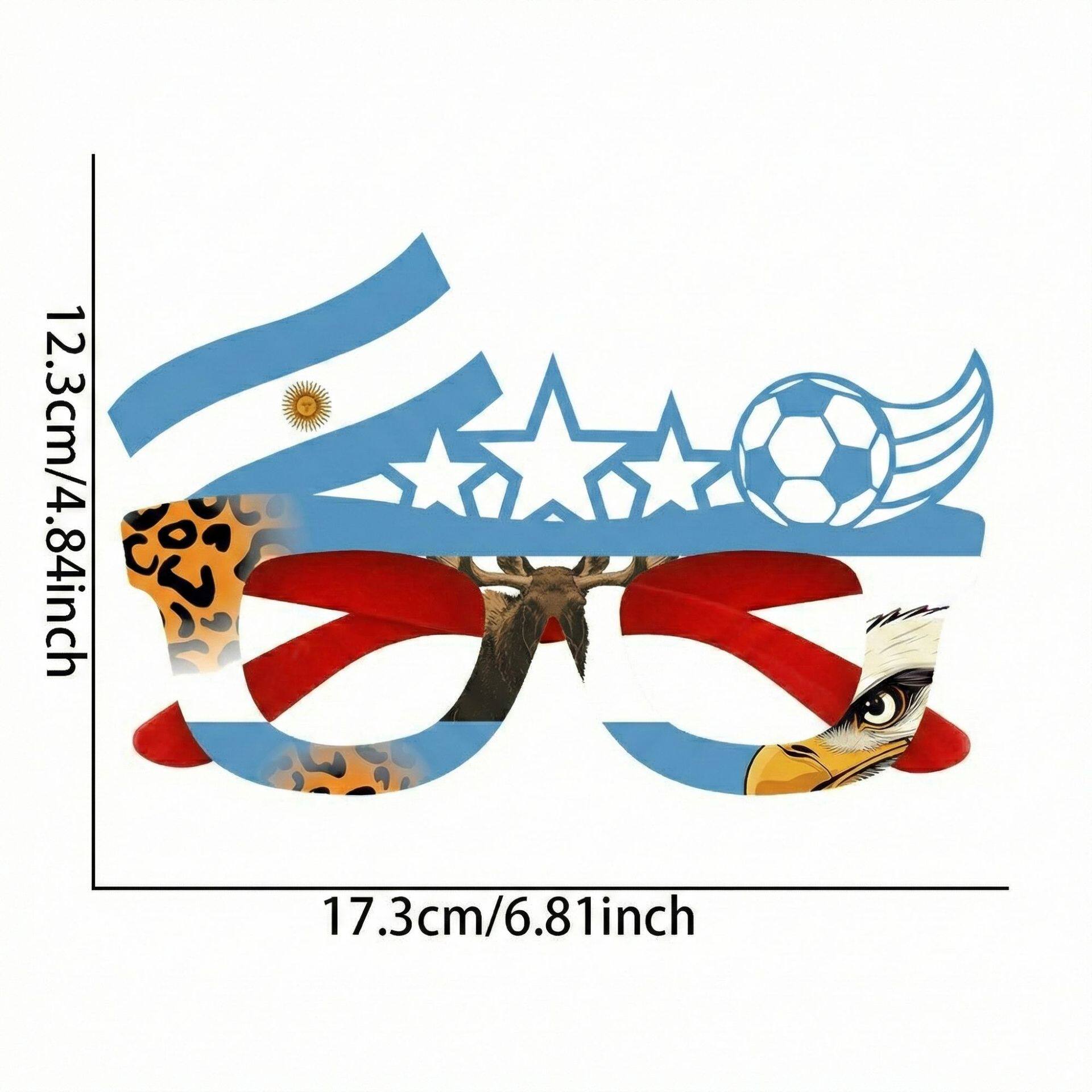 نظارات احتفالات World Cup بتصاميم أعلام دول متنوعة.
