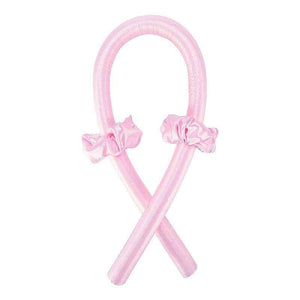 Heatless Curling Rod Headband with silk velvet rollers, scrunchies, and claw clip for overnight curls on long and medium hair
