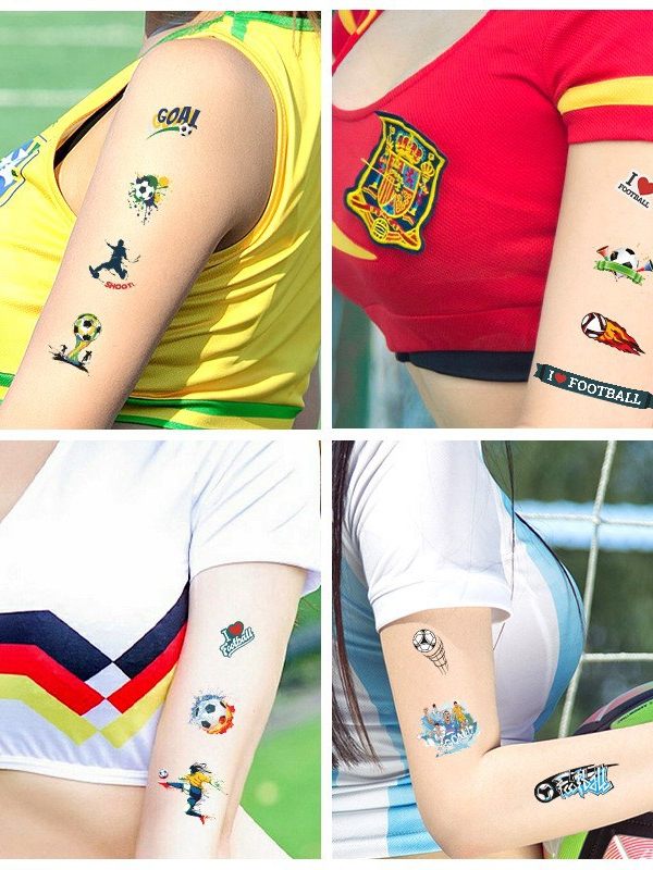 Tattoo stickers for the US, Canada, Mexico World Cup football rugby tournament, America's Cup face paper, waterproof sweat-resistant hair 10 sheets.