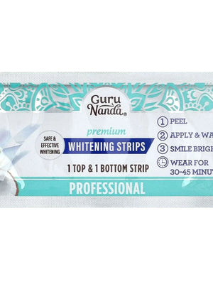 American GuruNanda Natural Coconut Oil Fresh and Gentle Yellowing and Whitening Clean Teeth Whitening Dental Strips 14 Strips