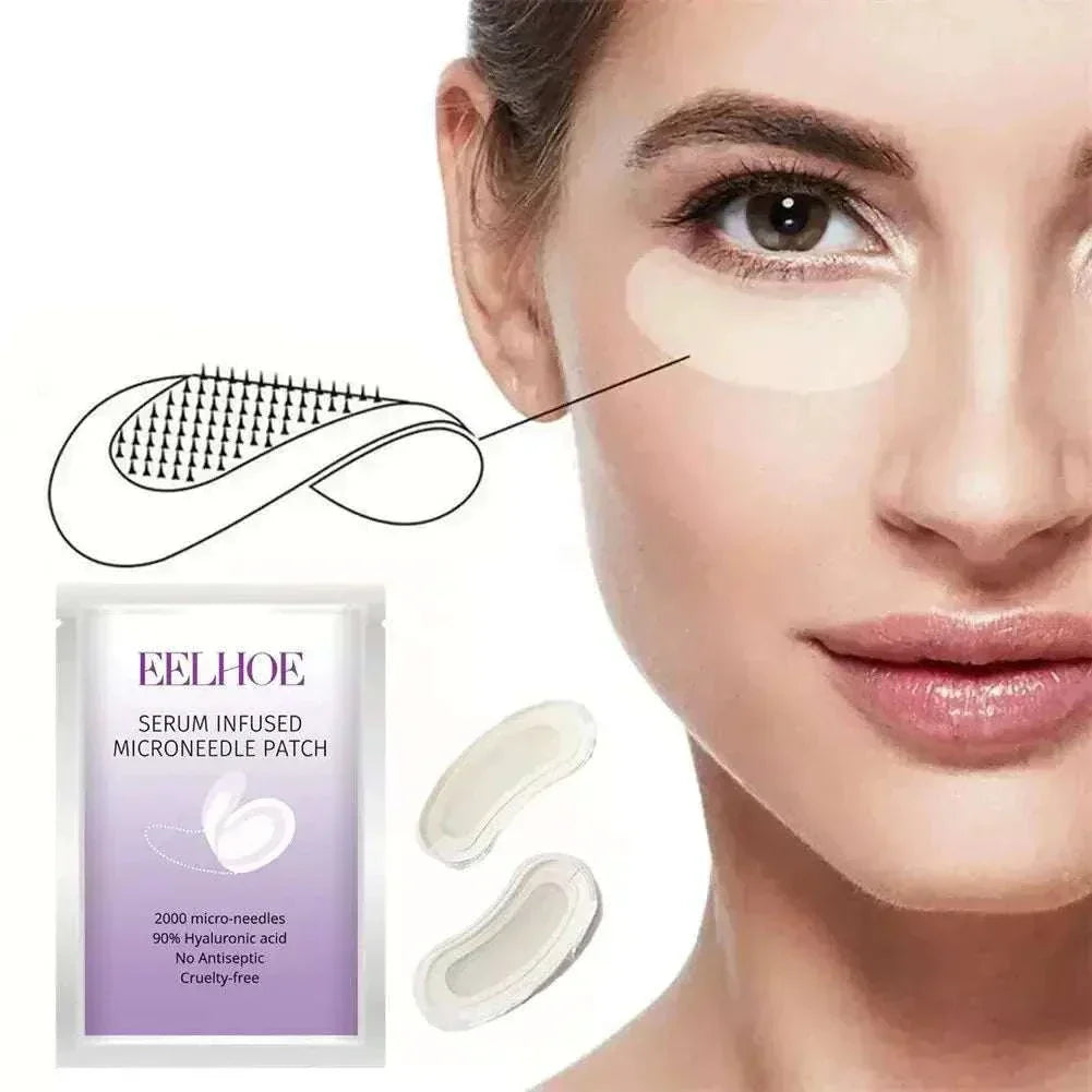 Serum Infused Microneedle Eye Patches Mask For Anti Wrinkle