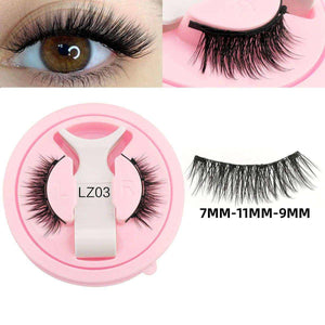 Magnetic eyelashes kit with reusable 3D faux mink lashes and applicator for natural volumized look