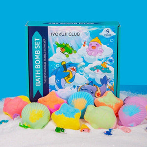 12pcs*60g Kids Bath Balls Marine Toy Scented Bath Salt Balls Explosive Essential Oil Bath Balls Bubble Bubble Bombs.