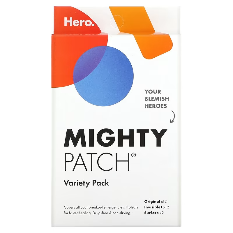 Hero Cosmetics Mighty Patch Original: Hydrocolloid Blemish Patches.