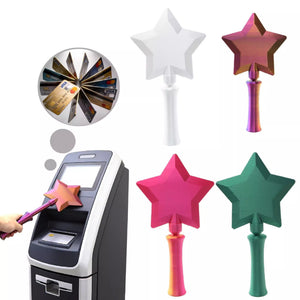 Star Magic Wand NFC Card Holder, Contactless Payment Clip, Fairy Wand Card Swiping Tool, Creative Cartoon Star Stick.
