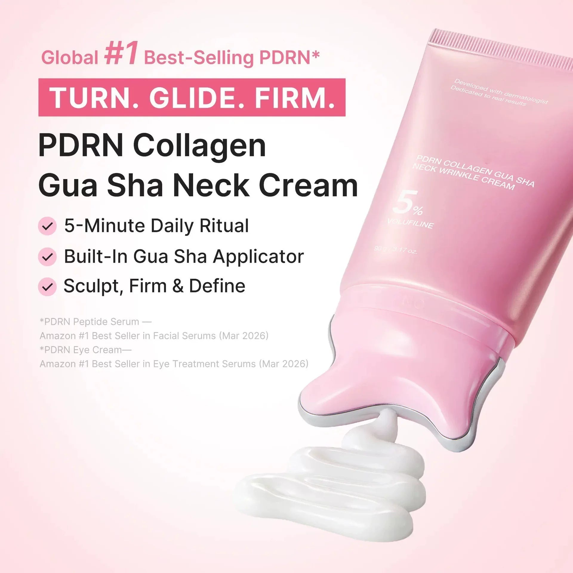 Cross-border TK Hot Item PDRN Collagen Neck Cream Neck Gua Sha Massage Cream with Volufiline 5%