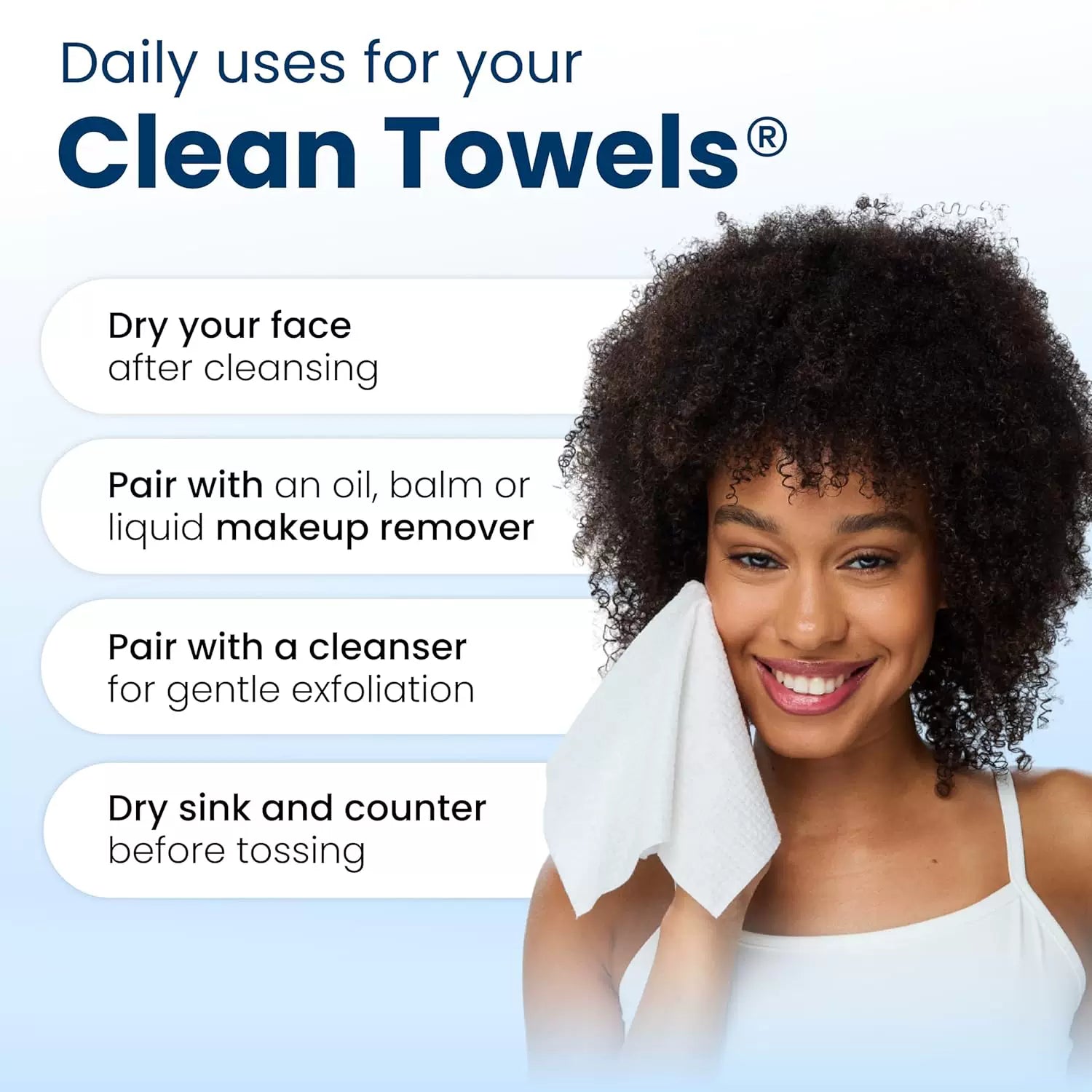 US Direct Mail Disposable Facial Cleansing Wipes 100% USDA Bio-Based Degradable Makeup Remover Wipes