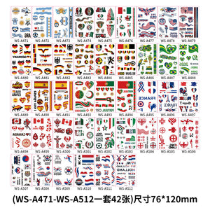 Tattoo stickers for the US, Canada, Mexico World Cup football rugby tournament, America's Cup face paper, waterproof sweat-resistant hair 10 sheets.