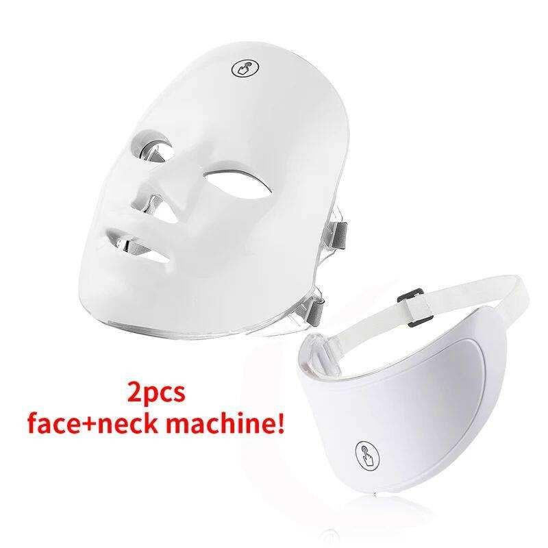 Arabelle Beauty 7-Color LED Face & Neck Mask - Rechargeable Light Therapy.