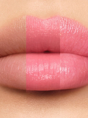 مقارنة تطبيق بلسم شفاه غيرلان Kiss Kiss على الشفاه بثلاث مراحل