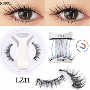 Magnetic eyelashes with applicator kit for natural, voluminous 3D faux mink lash look