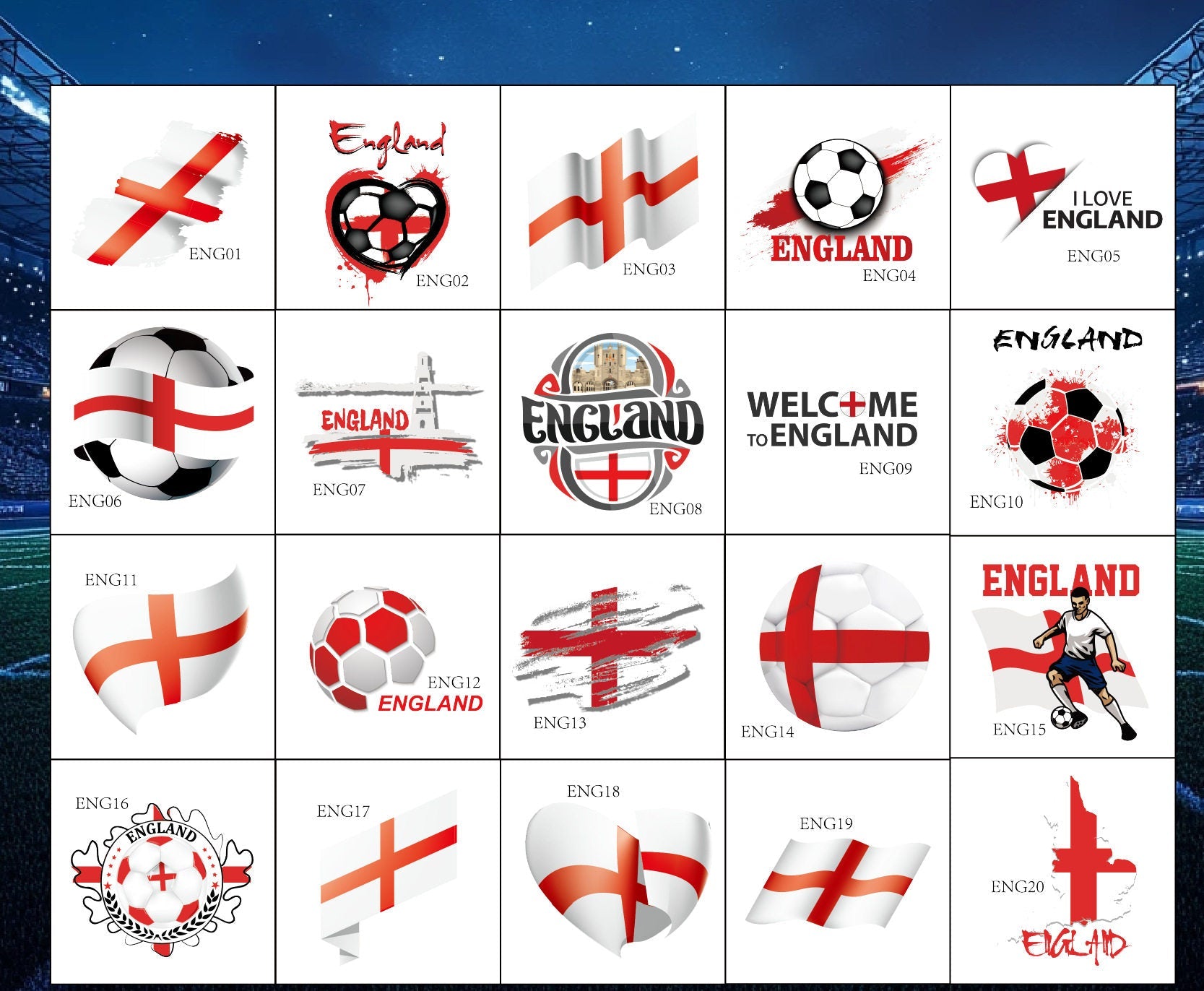 تاتو مؤقت World Cup بتصاميم منتخبات متنوعة وعالية الجودة.