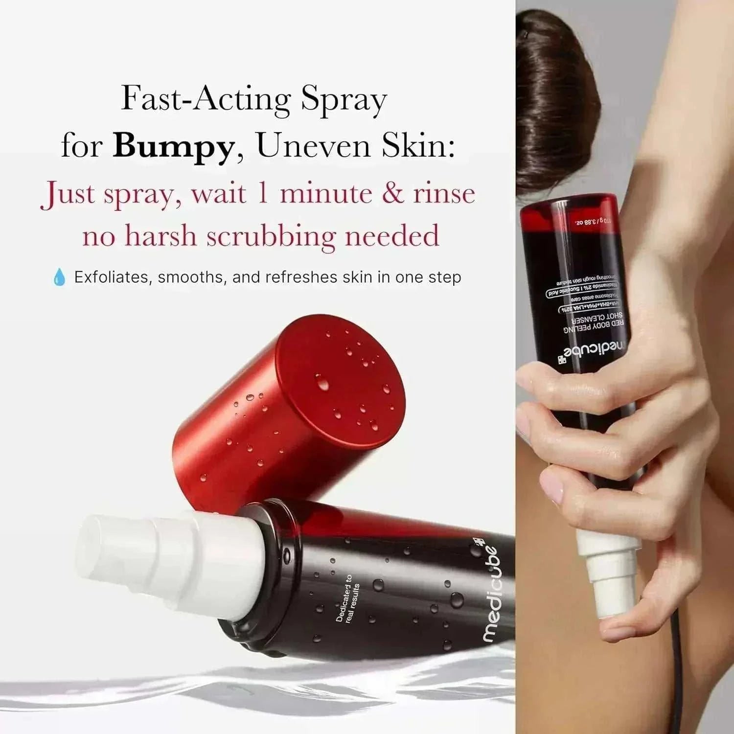 Red Acne Body Peeling Shot | 🌸 مقشر ميديكيوب الكوري لعلاج حبوب الجسم