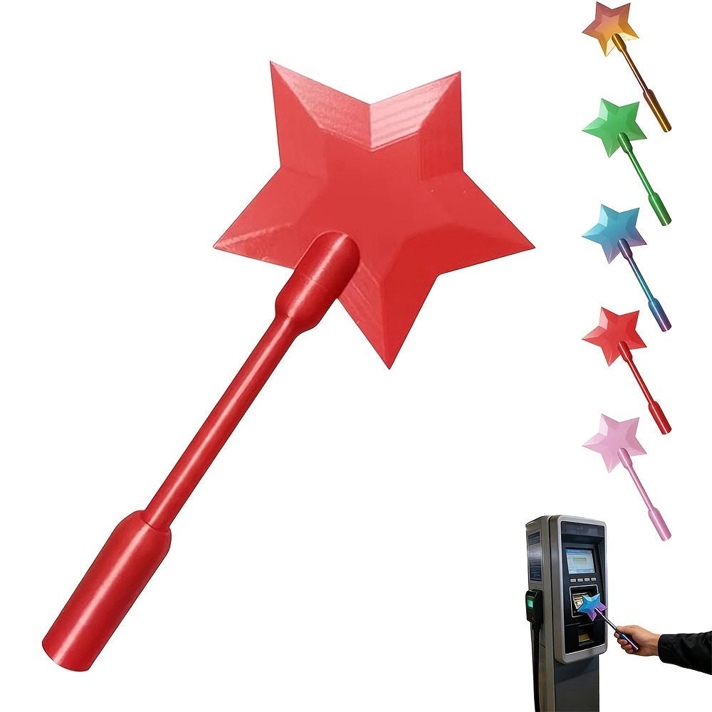 Star Magic Wand NFC Card Holder, Contactless Payment Clip, Fairy Wand Card Swiping Tool, Creative Cartoon Star Stick.